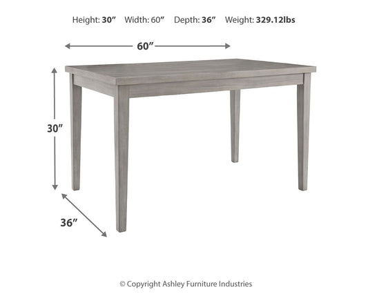 Parellen - Rectangular Dining Room Table - Gray