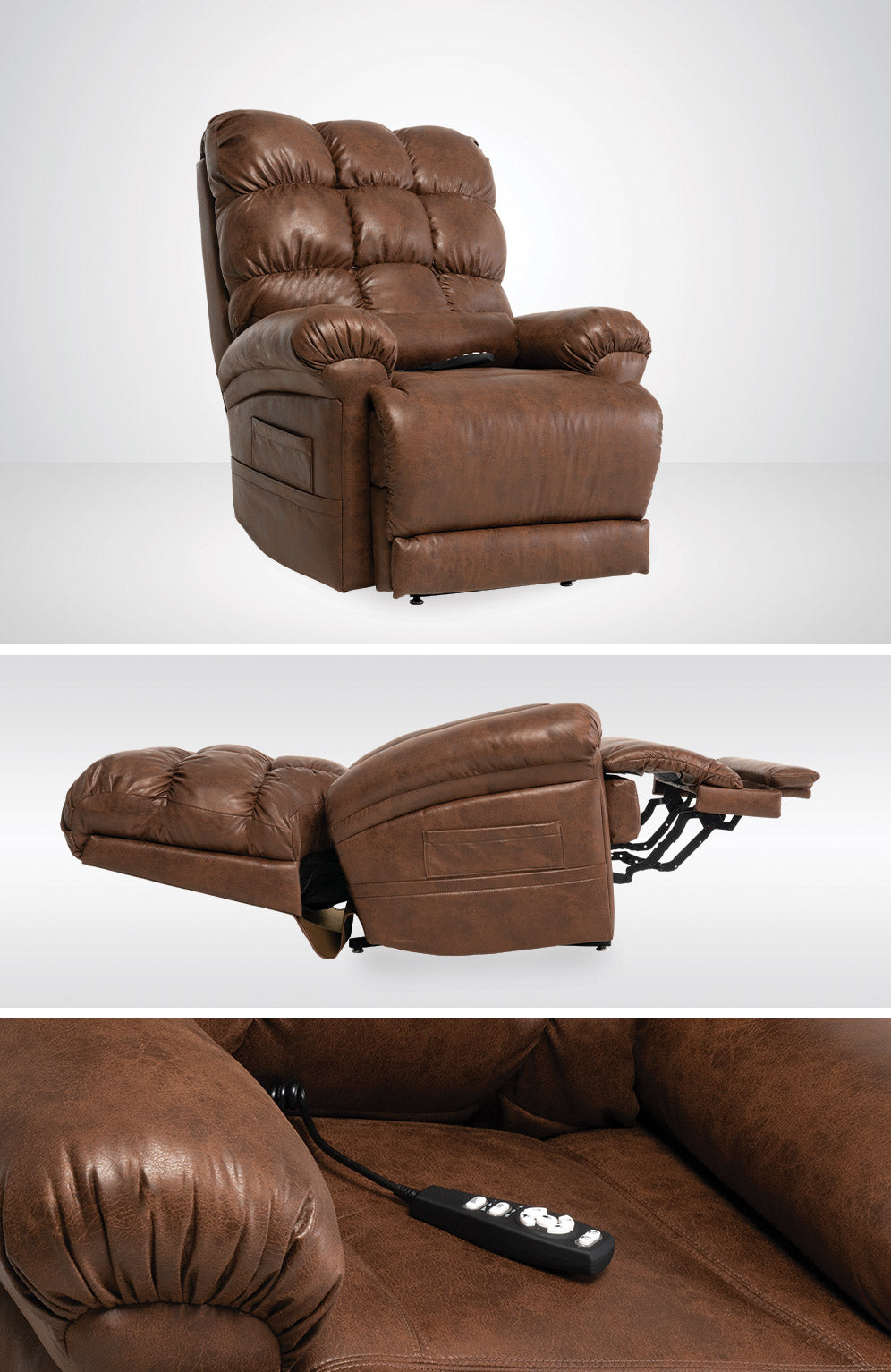 iNFI POCO MM-1652SO/Cognac Power Lift Recliner