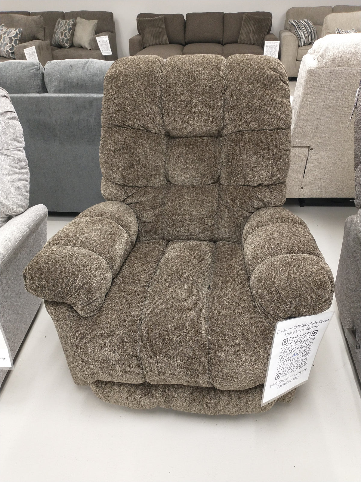 BROSMER 9MW84/20576 Cocoa Space Saver Recliner