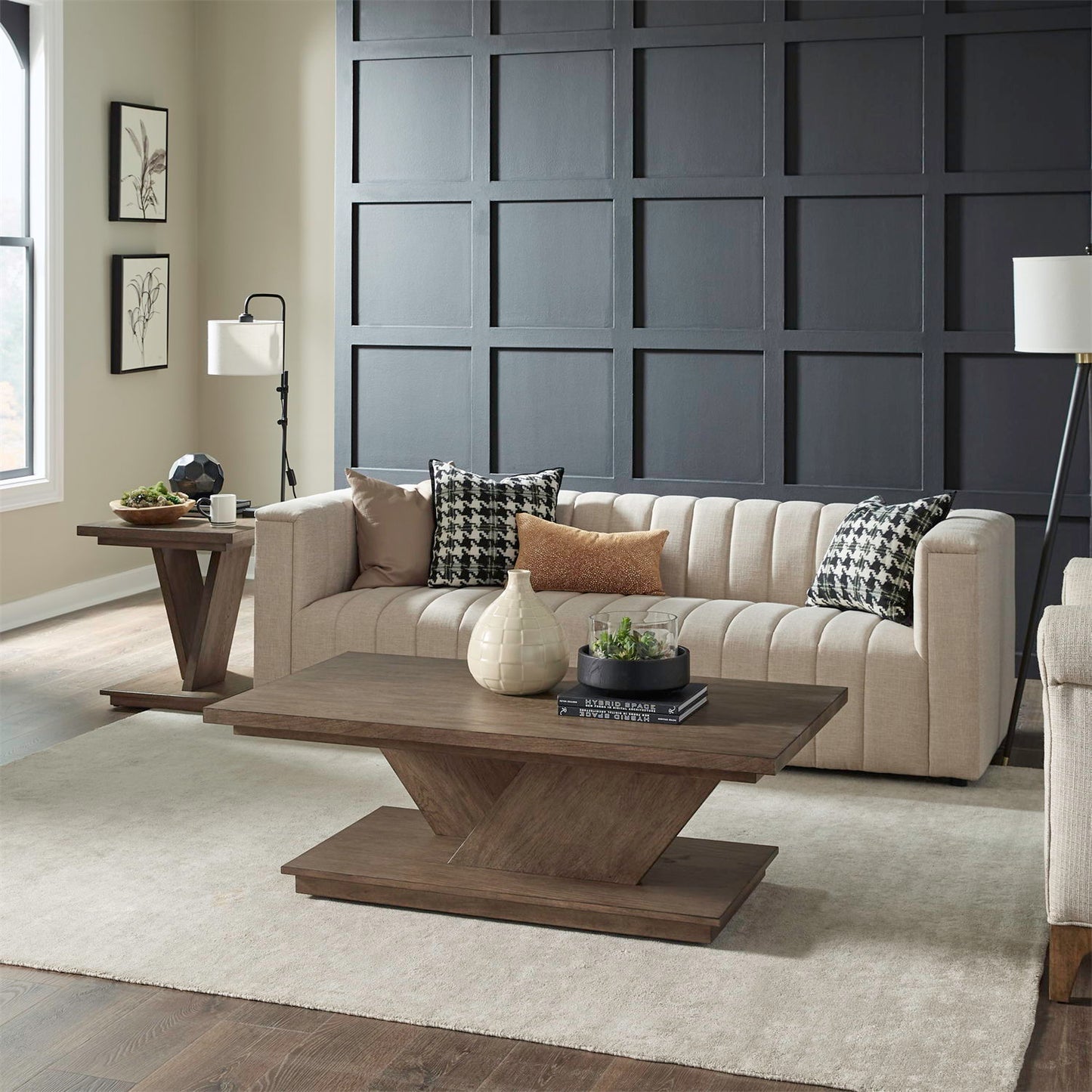 Aspen Sky - 3 Piece Table Set - Weathered Saddle Brown