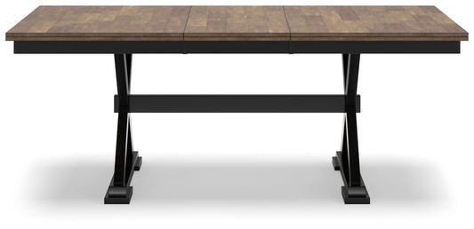 Wildenauer - Rectangular Dining Extension Table - Brown / Black