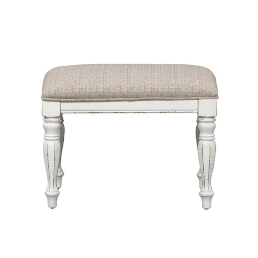 Magnolia Manor - Accent Bench - White