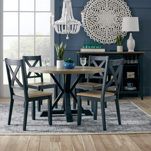 Lakeshore 5 Piece Pedestal Table Set