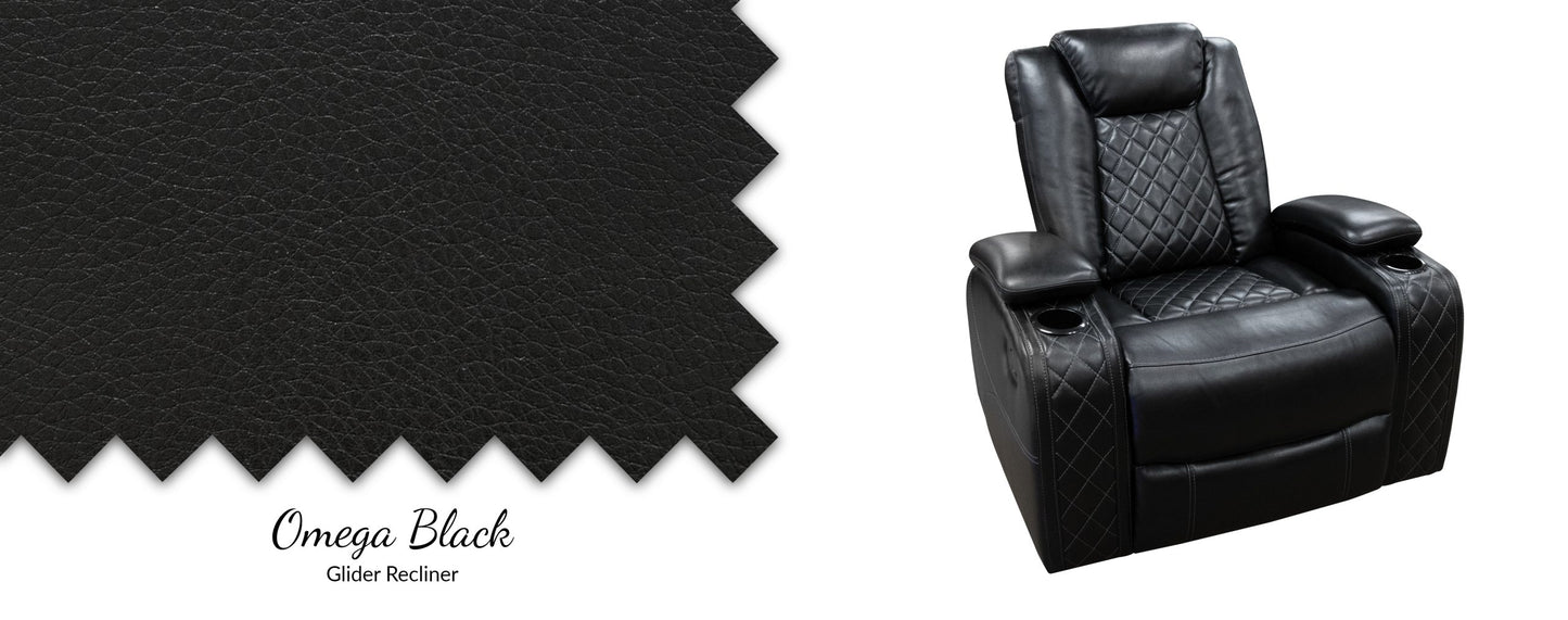 1769 Omega Black Recliner