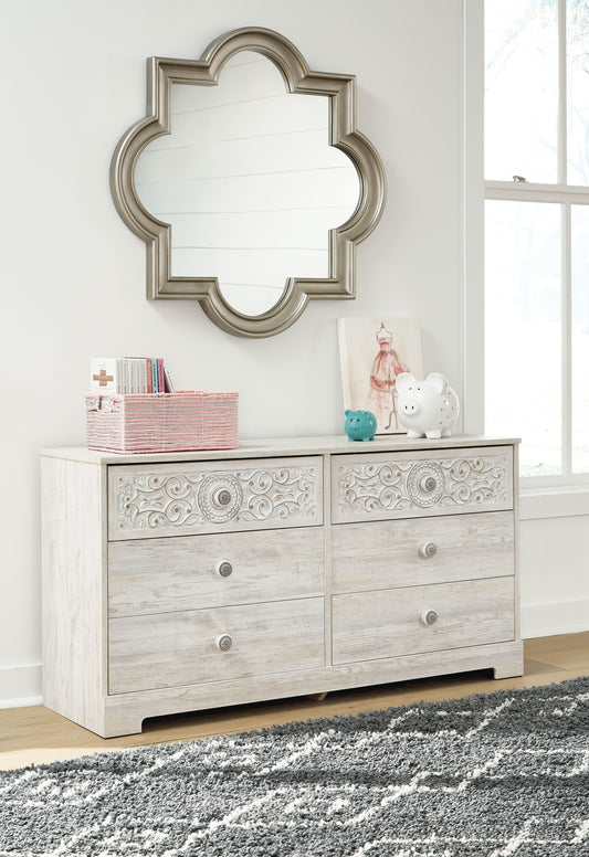 Paxberry - Six Drawer Dresser - Weatherworn - Whitewash