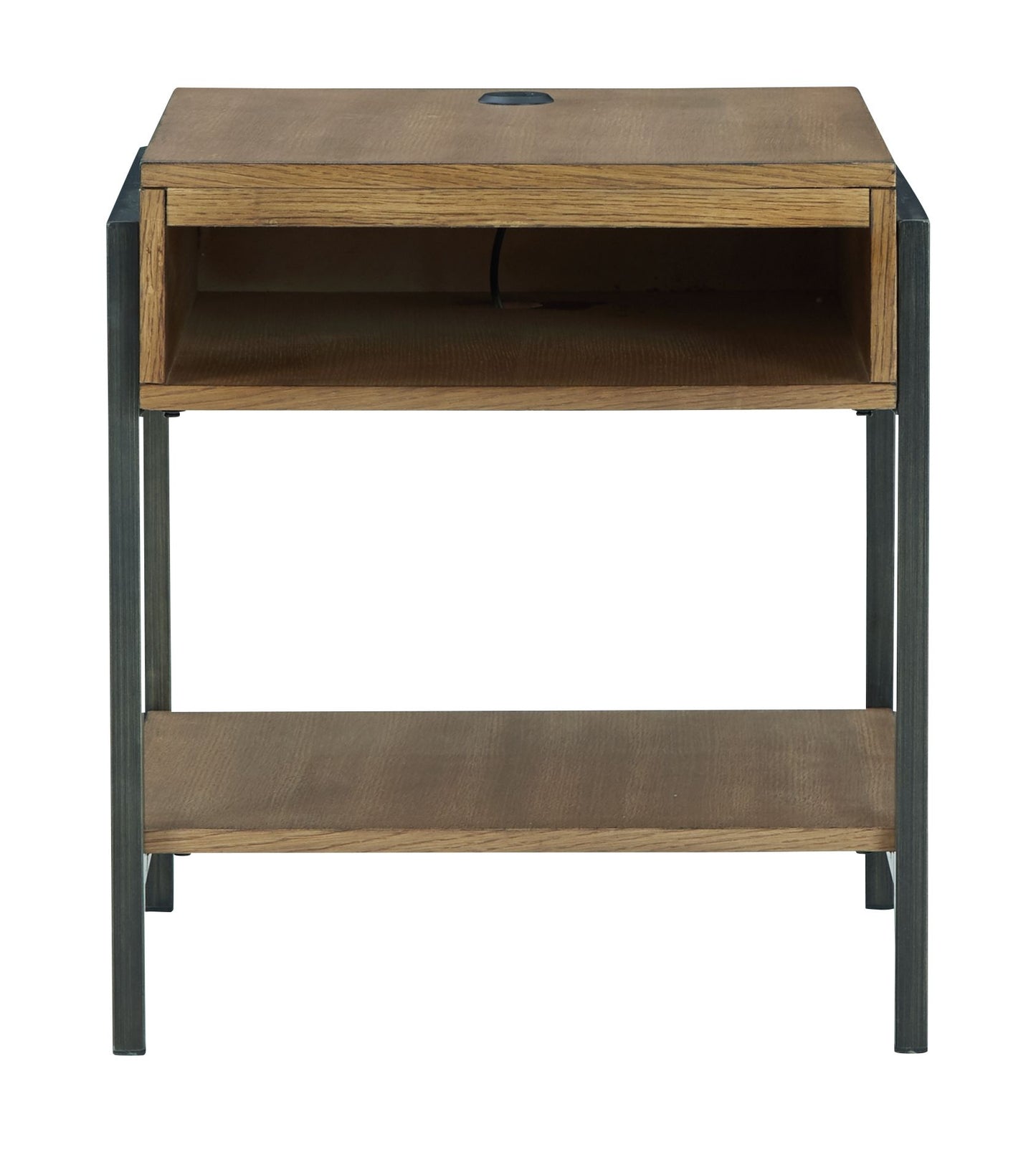 Fridley - Rectangular End Table - Brown / Black