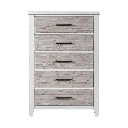 Backroads - 5 Drawer Chest - White