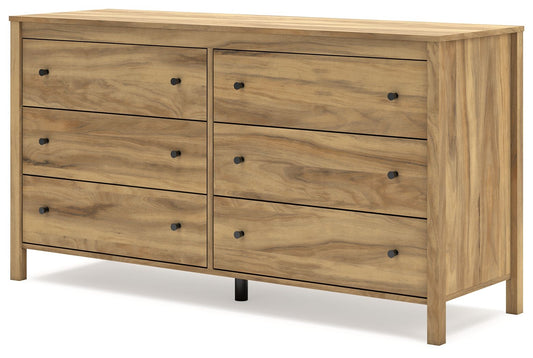 Bermacy - Six Drawer Dresser - Light Brown