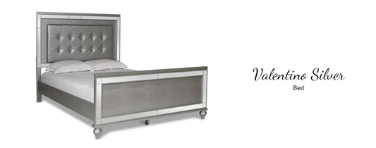 B9698 Valentino Silver Lighted Bedroom