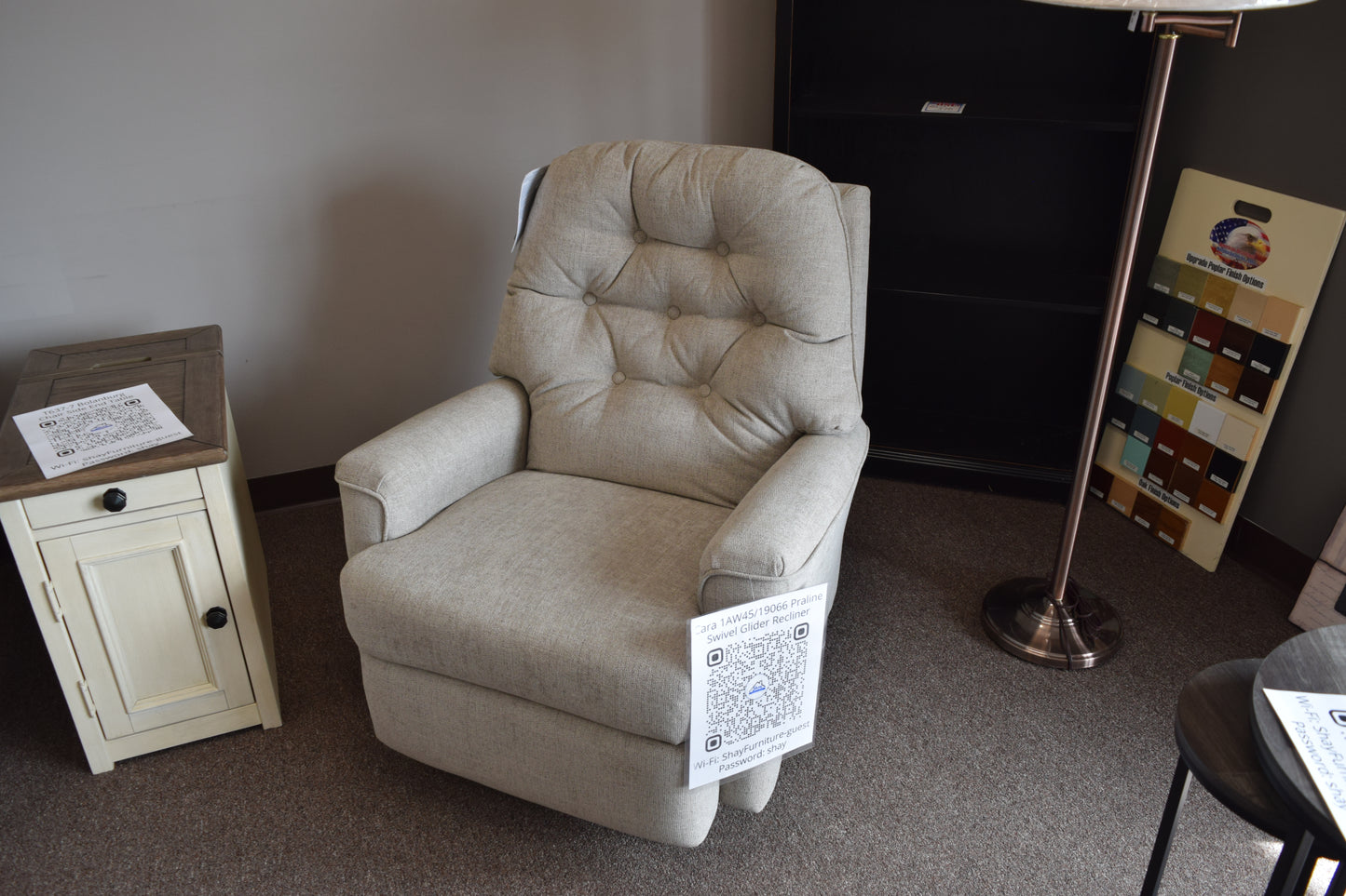 CARA 1AW45/19066 Praline Swivel Glider Recliner