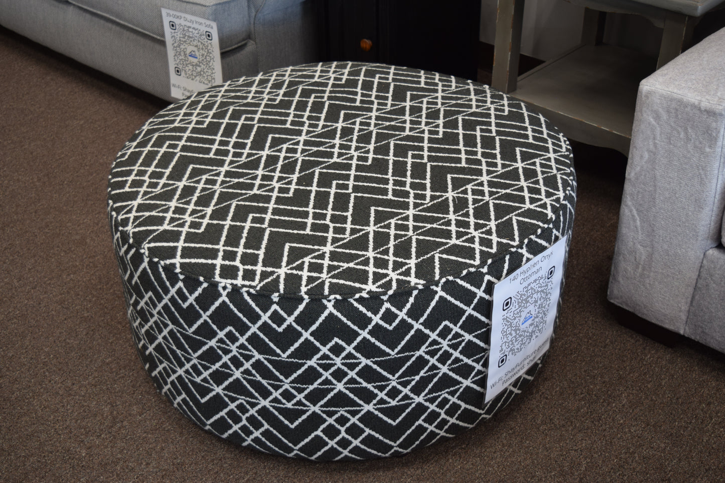 140 Hyphen Onyx Ottoman - CLOSEOUT