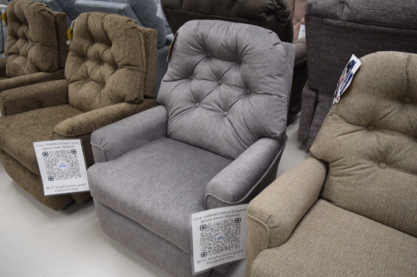 CARA 1AW44/20863 Graphite Space Saver Recliner
