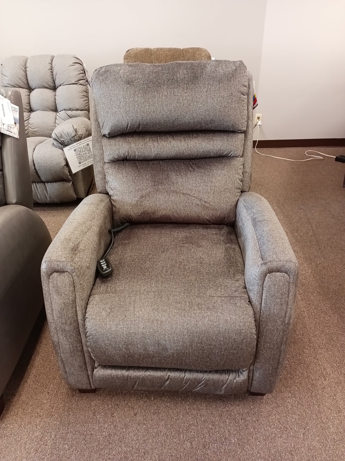 6085P/123-14 Wendover Charcoal Turbo Recliner