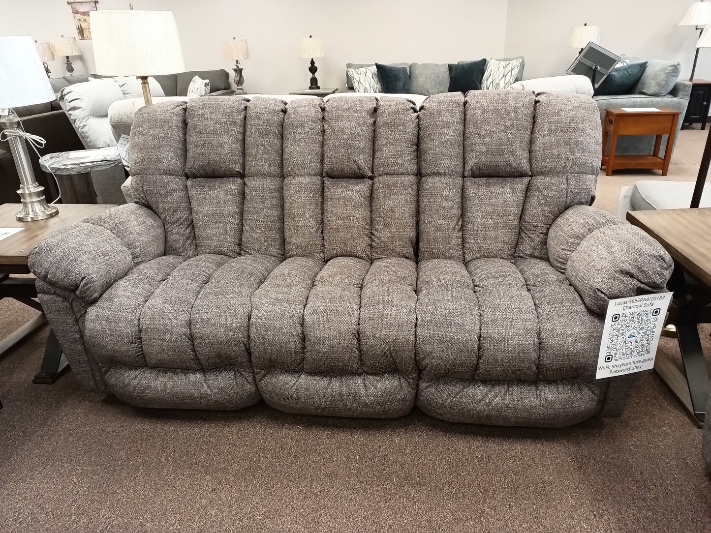 Lucas S655RA4/20183 Charcoal Space Saver Sofa