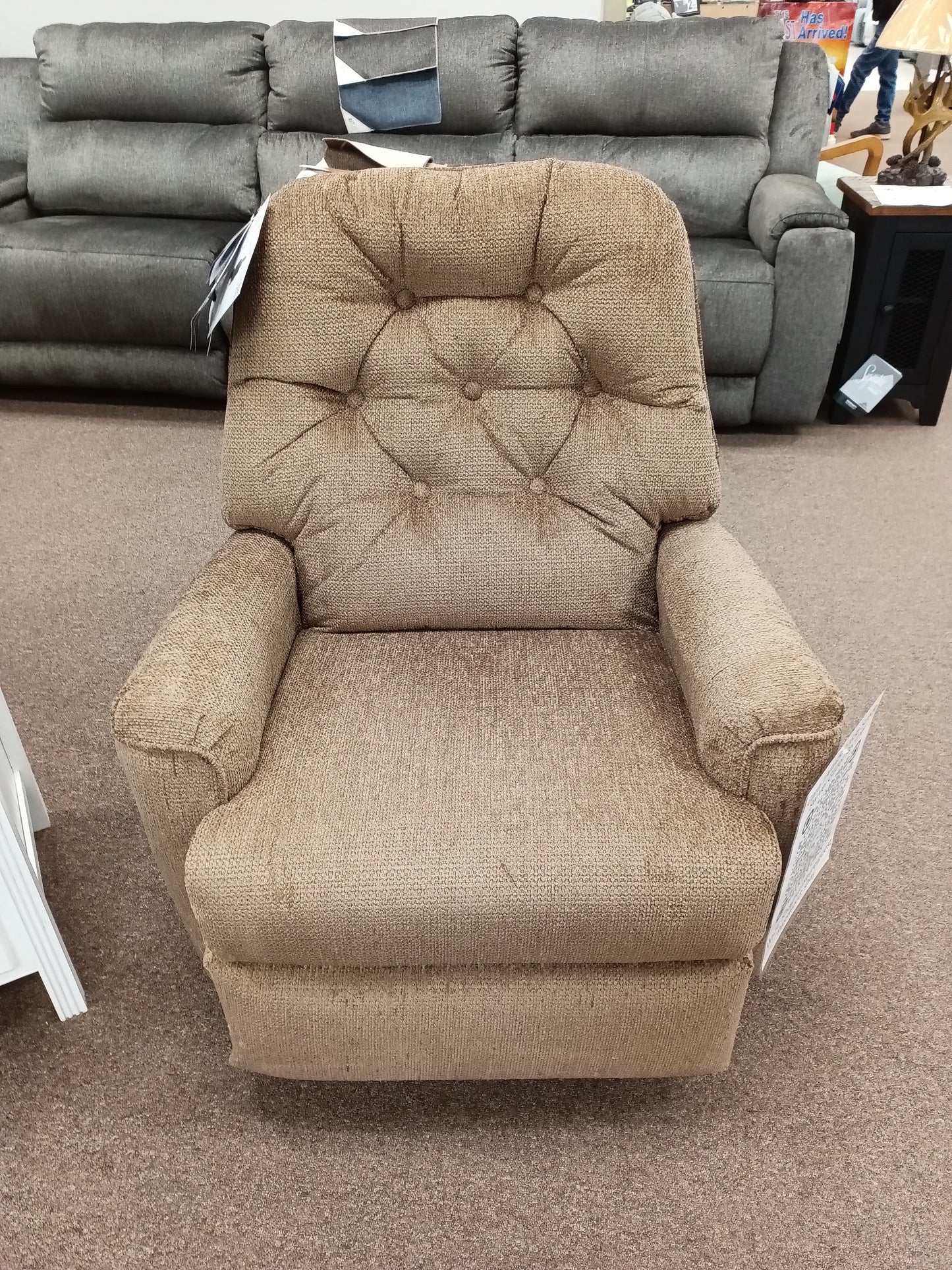 CARA 1AW45/21636 Suede Swivel Glider Recliner