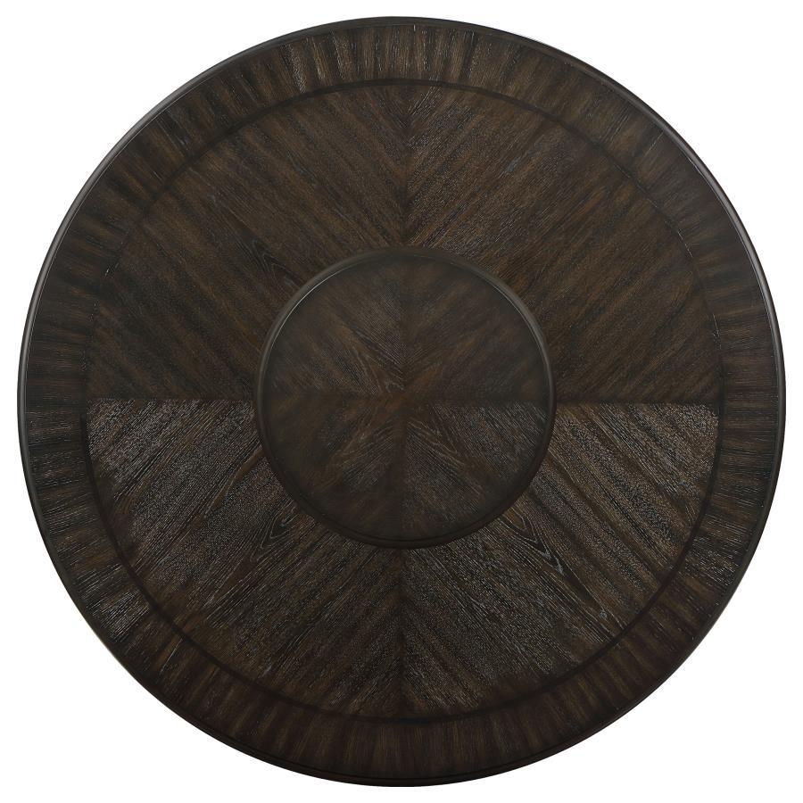Twyla - Round Dining Table With Removable Lazy Susan - Dark Cocoa