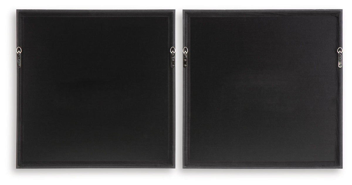 Dirkgrove - Wall Art Set (Set of 2) - Black / White / Brown