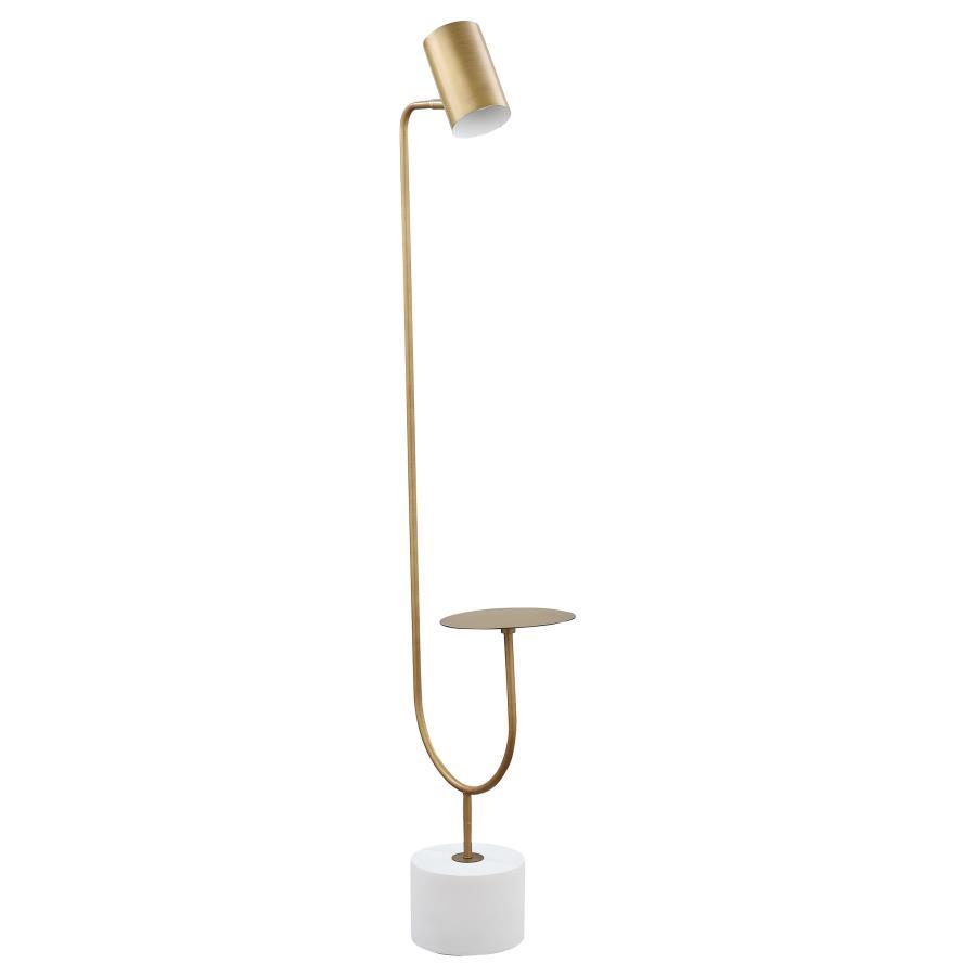 Jenton - Antique Brass Finish - Metal Floor Lamp