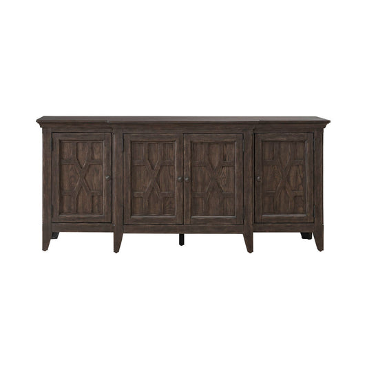 Paradise Valley - 76" TV Console - Saddle Brown