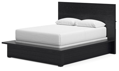 Londer - Queen Panel Bed - Black