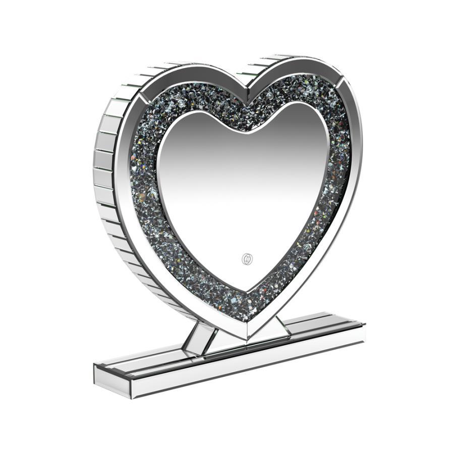 Euston - Heart Shape Table - Mirror Silver