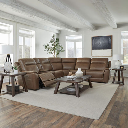 Collins - 6 Piece Sectional - Brown