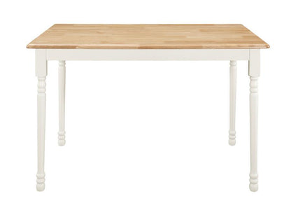 Taffee - Rectangular Solid Wood Dining Table - White