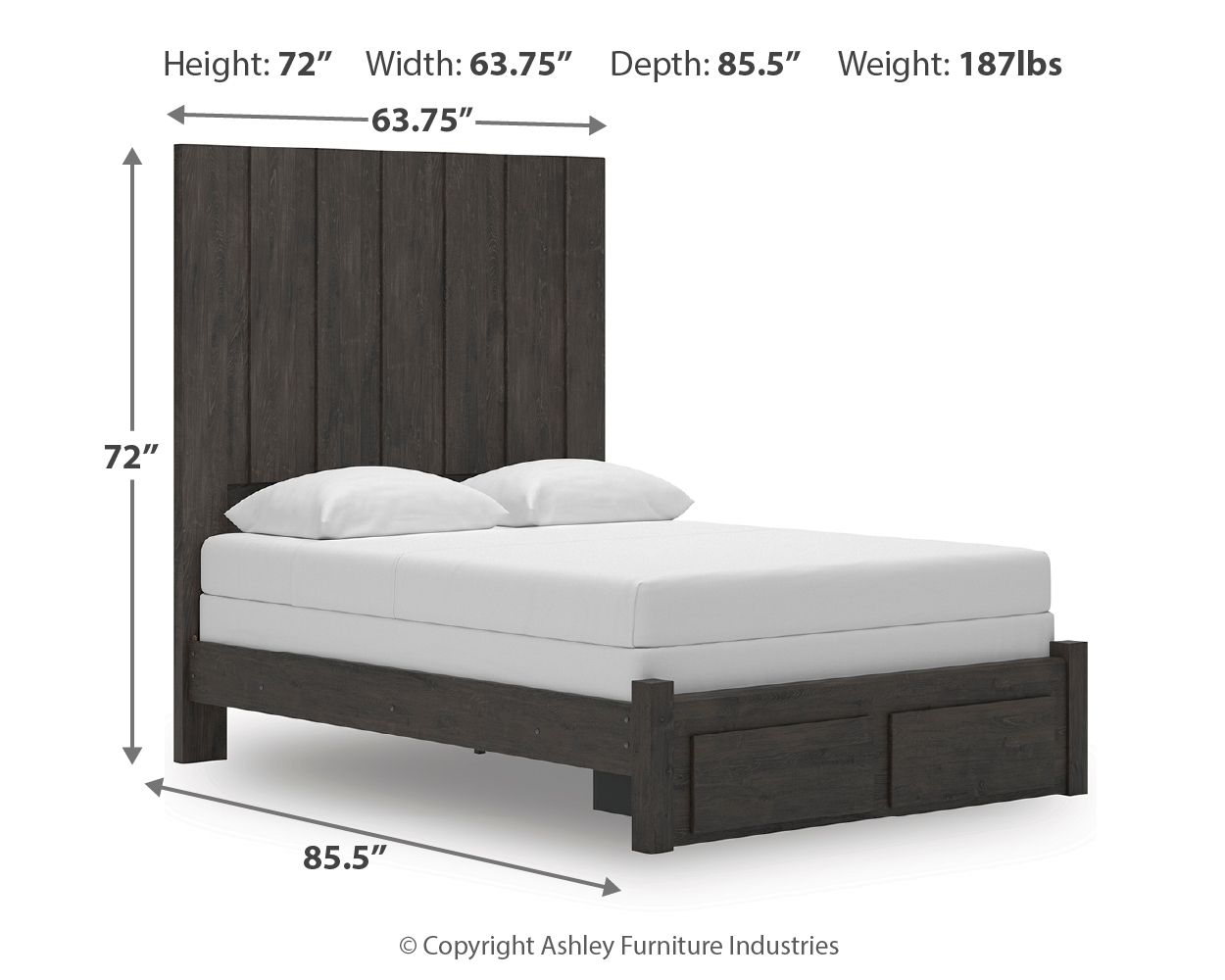 Fraluna - Panel Storage Bed