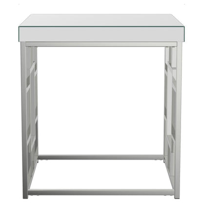 Dafina - Square Mirrored Top Side End Table - Chrome