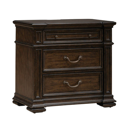 Provence Park - Nightstand With Charging Station - Brown