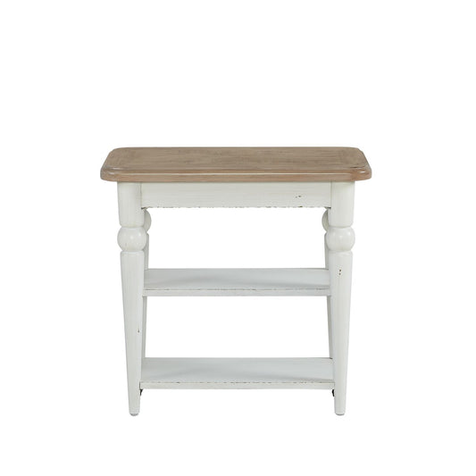 Turnberry Park - Chairside Table - Washed White