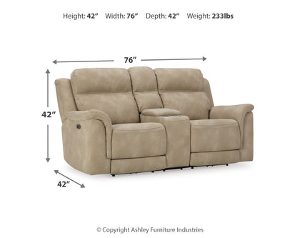 Next-Gen Durapella - Reclining Power Loveseat With Console
