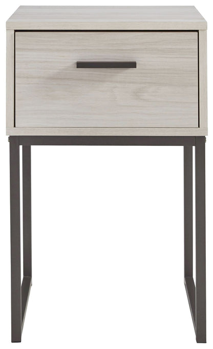 Socalle - Light Natural - One Drawer Night Stand - Vinyl-Wrapped