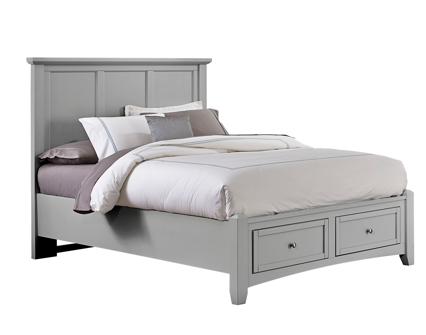 Bonanza - Queen Mansion Bed With Storage Footboard - Gray