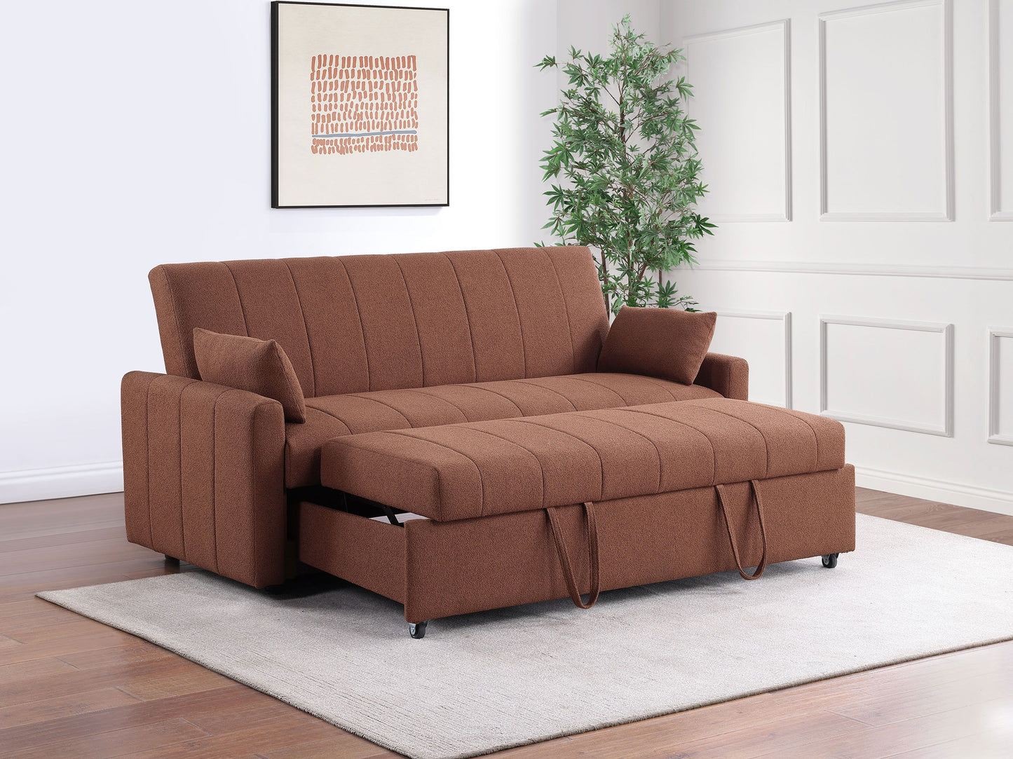 Portland - Boucle Upholstered Sleeper Sofa Bed