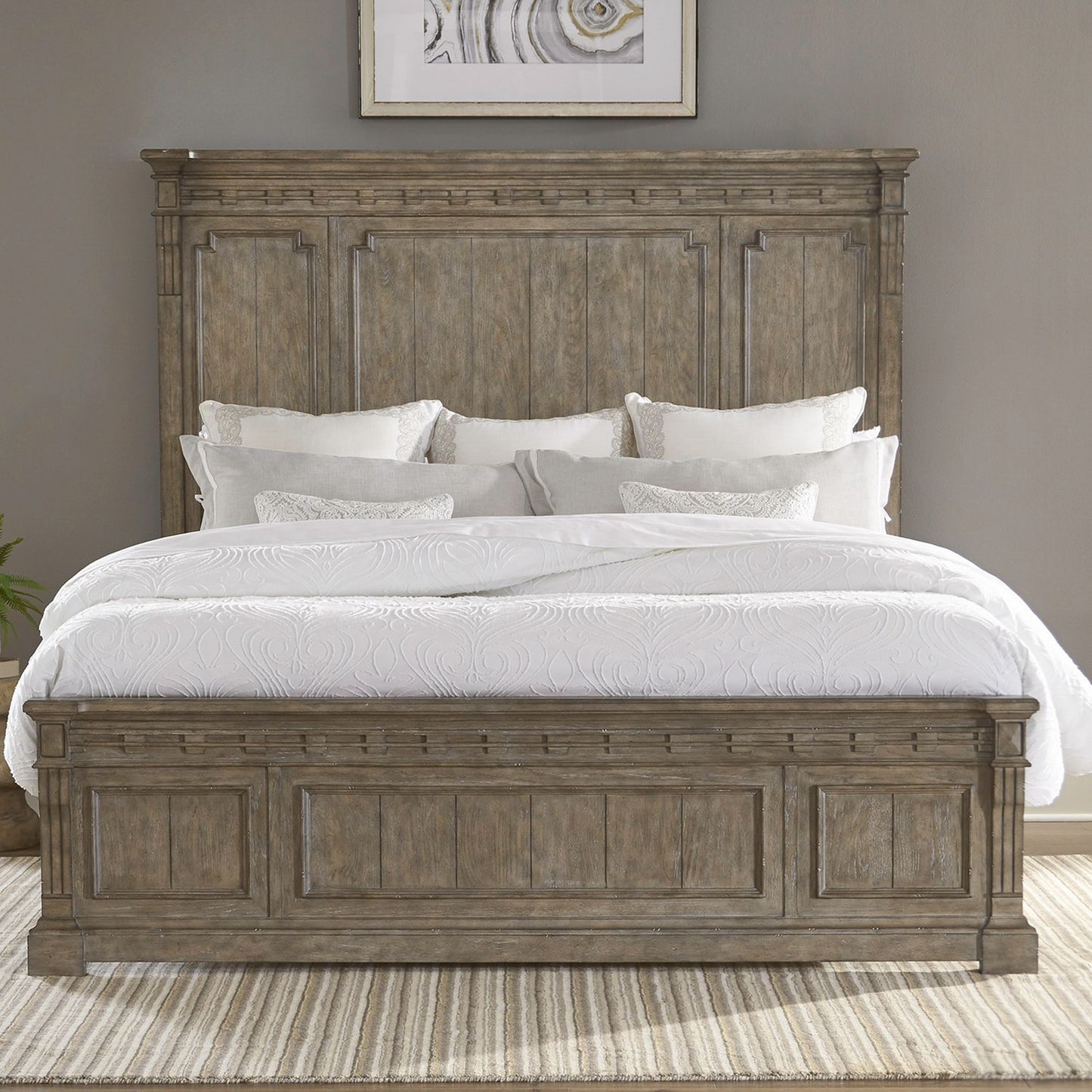 Town & Country - King California Panel Bed - Dusty Taupe