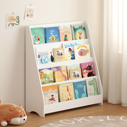 4 Tier Bookshelf, Toddler Book Display Shelves
