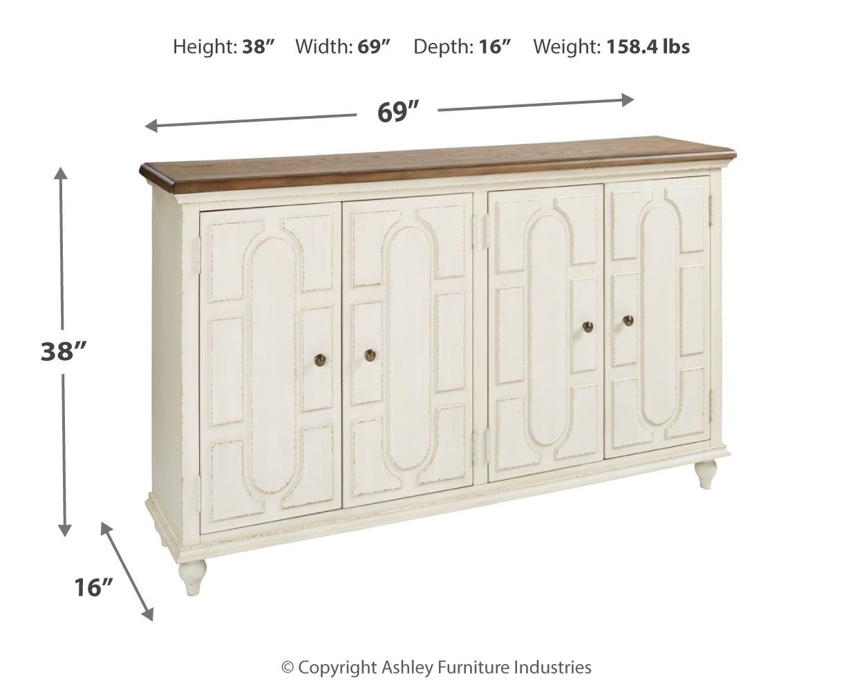 Roranville - Antique White - Accent Cabinet