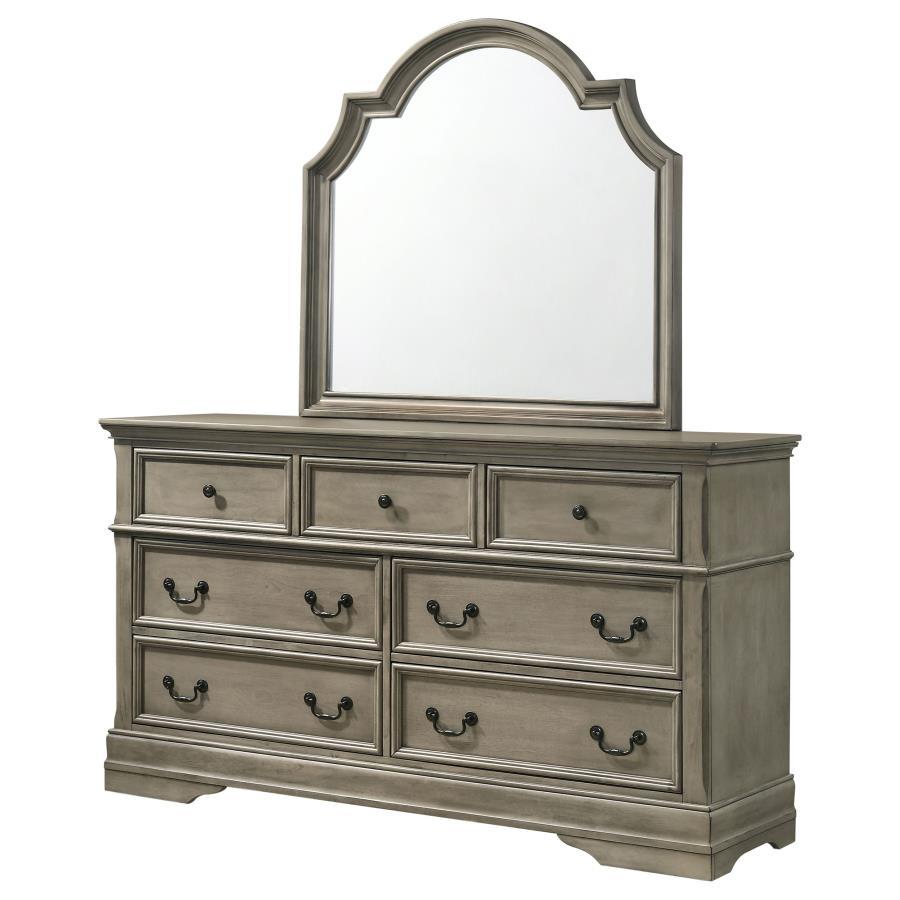 Manchester - 7-drawer Dresser With Mirror - Wheat