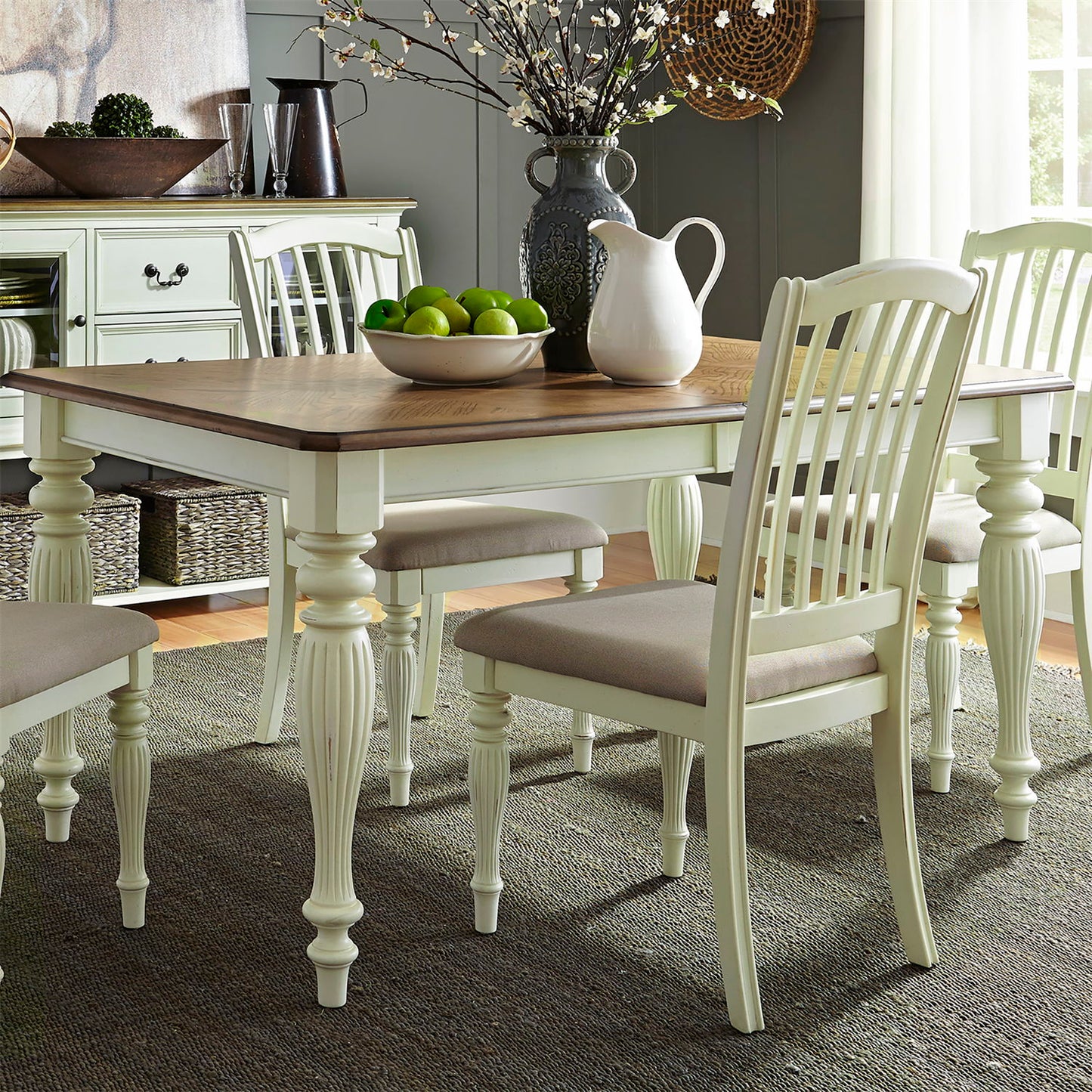 Cumberland Creek - Rectangular Leg Table - White