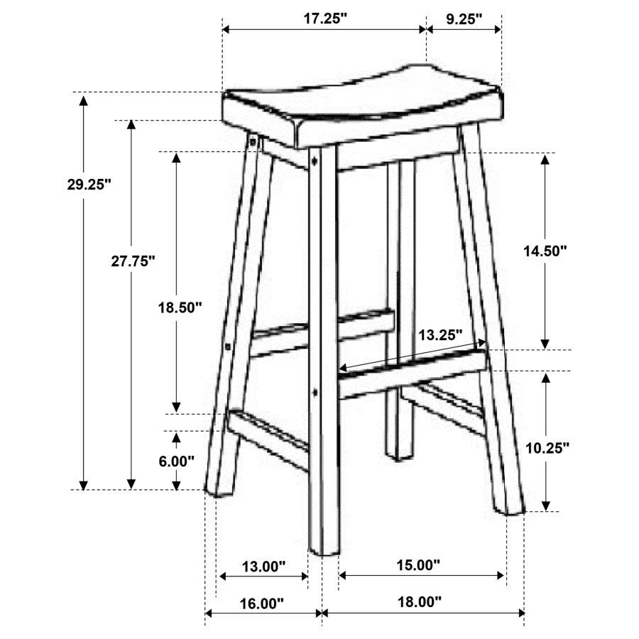 Durant - Wood Backless Bar Stool (Set of 2)