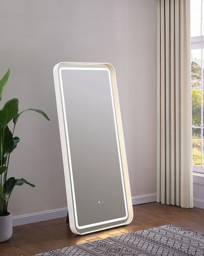 Glendora - LED Standing Mirror Bluetooth Speakers - Black