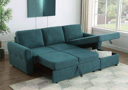 Samantha - Upholstered Storage Sleeper Sectional Sofa