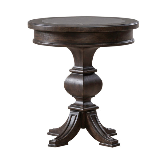 Paradise Valley - Round Chairside Table - Dark Brown