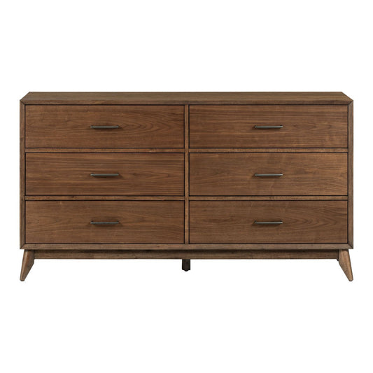 Century Modern - 6 Drawer Dresser - Walnut