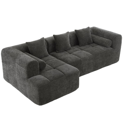 Sectional Free Combined Sofa With 2 Side Pockets
