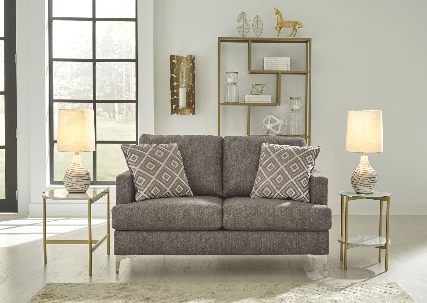 Arcola - Brown Dark - Rta Loveseat