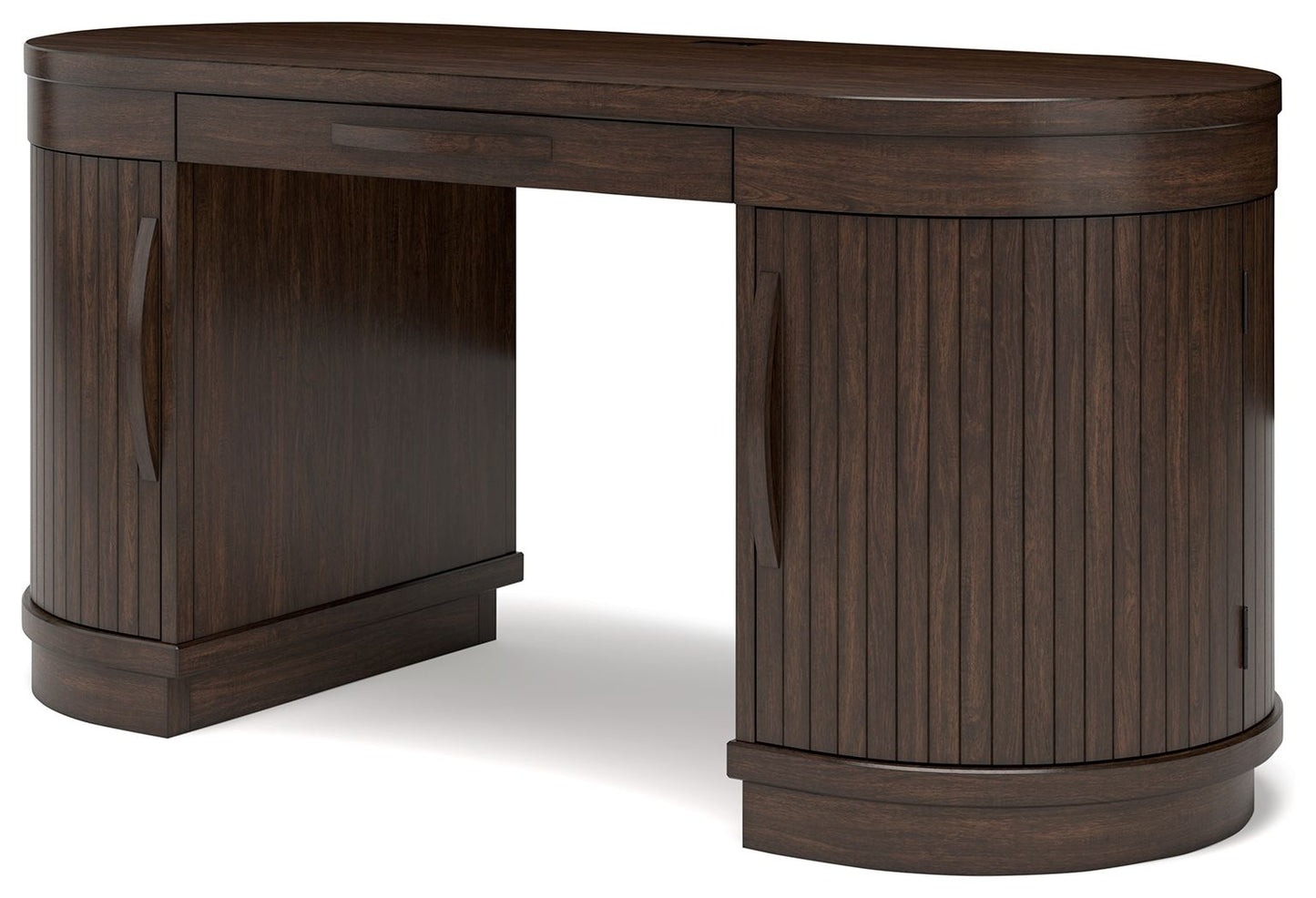 Korestone - Warm Brown - 3 Pc. - Home Office Desk, Chair, Credenza