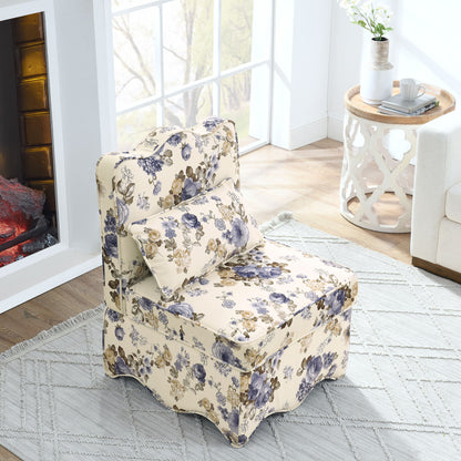 Stylish Flannel Dining Chair With Soft Cushion And Backrest