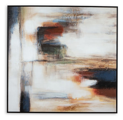 Pigeonford - Wall Art - White / Teal / Gold